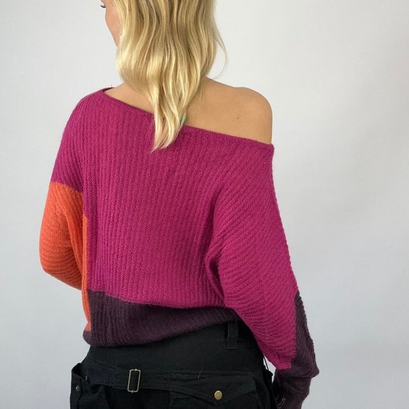 Remass Womens Pink and Orange Jumper